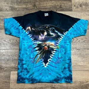 Vintage 90s Star Wars Phantom Menace Liquid Blue AOP All Over Print Promo Men L